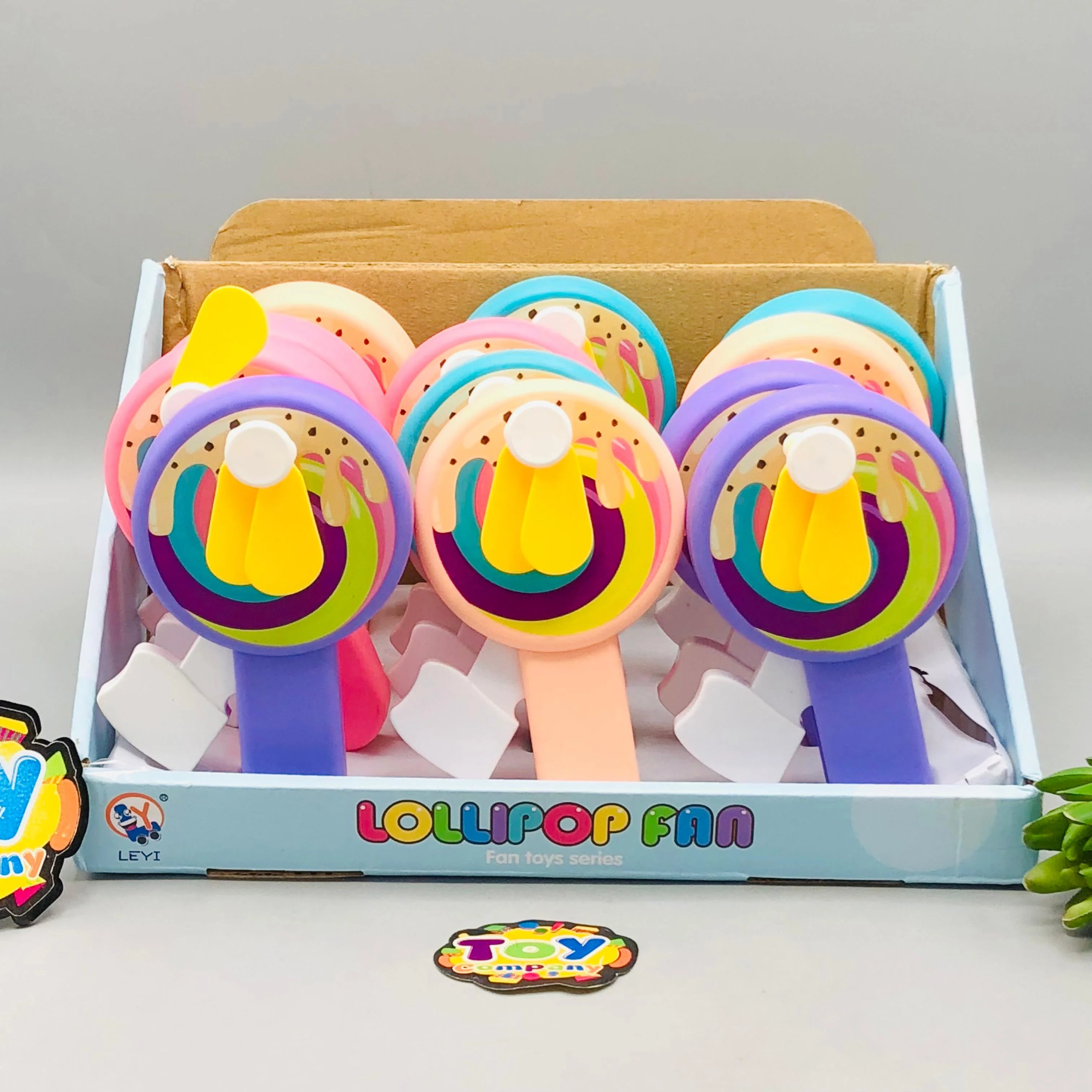 Kids Cute Mini Lollipop Hand Press Fan - 1Pc - Image 8