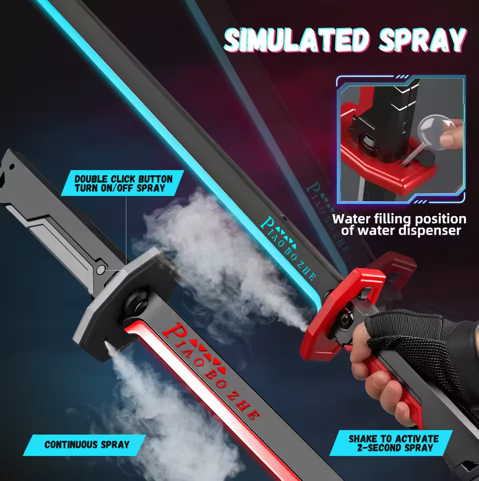 Kids Multi-Color Battle Laser Sword With Smoke - Image 4