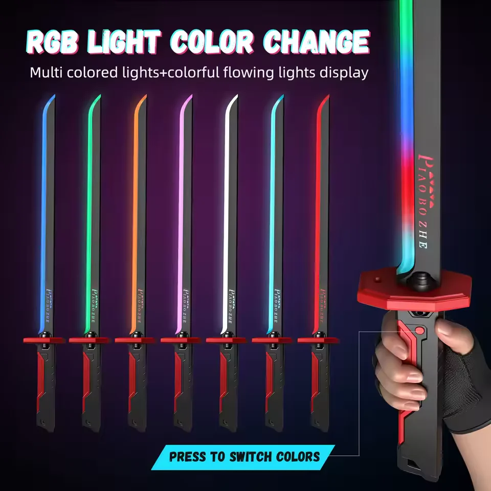 Kids Multi-Color Battle Laser Sword With Smoke - Image 5