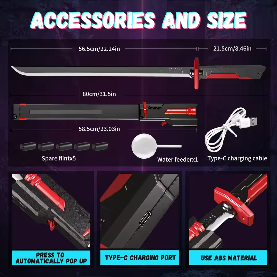 Kids Multi-Color Battle Laser Sword With Smoke - Image 7
