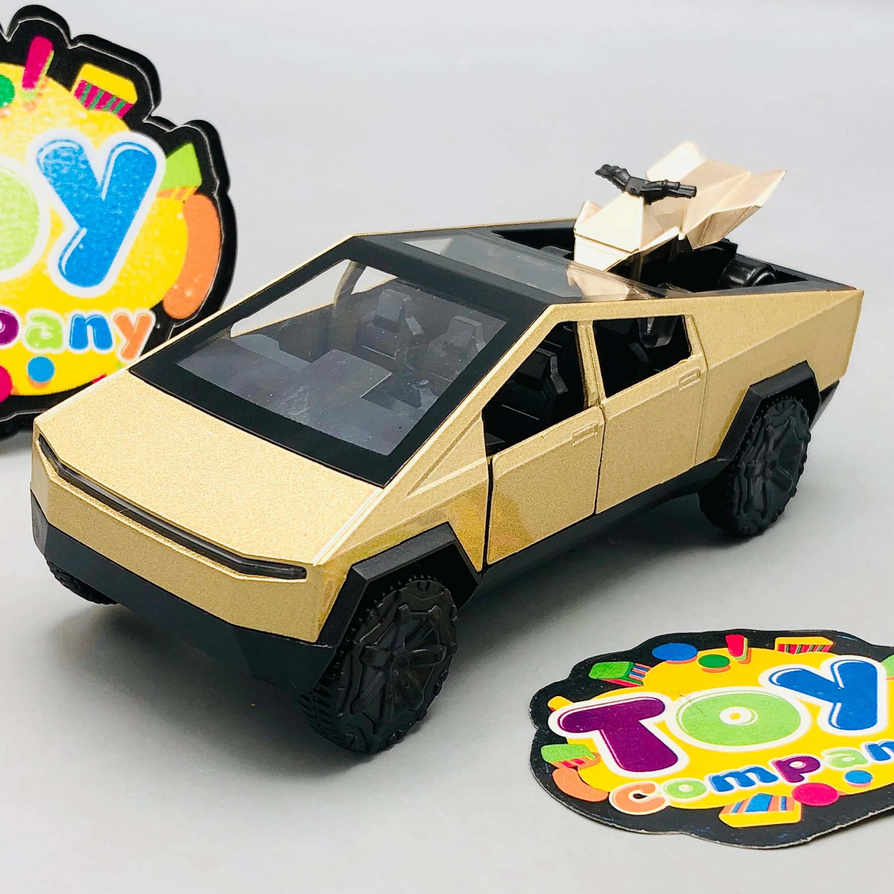 Mini Diecast Tesla Pickup Truck With Bike - 1Pc - Image 11