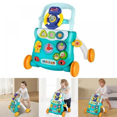 Multi-functional Baby Activity Musical Walker With Light - Green - Image 6