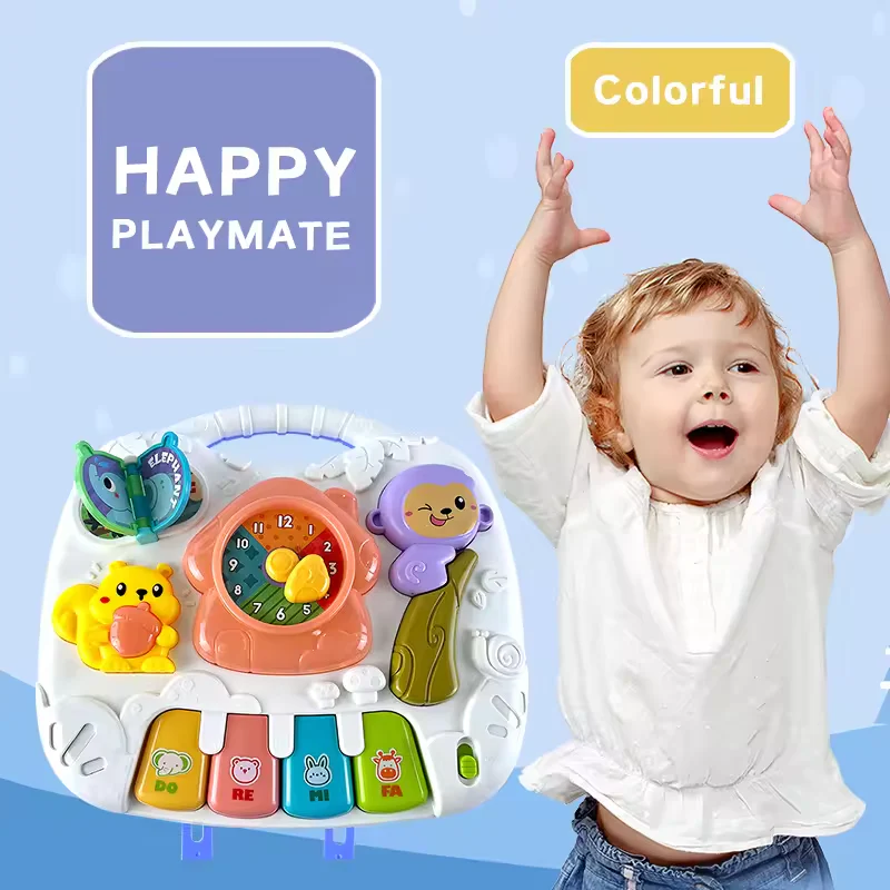 Multi-Functional Baby Musical Learning Activity Table - Gray - Image 8