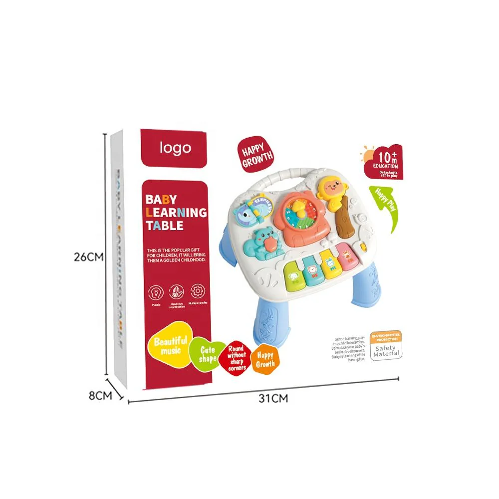 Multi-Functional Baby Musical Learning Activity Table - Gray - Image 9