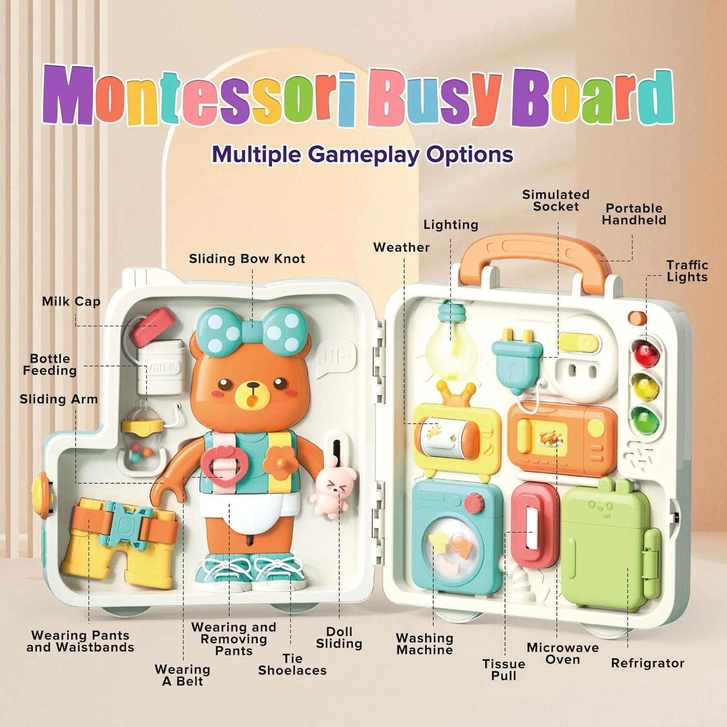 Multi-functional Montessori Puzzle Busy Book - Image 11