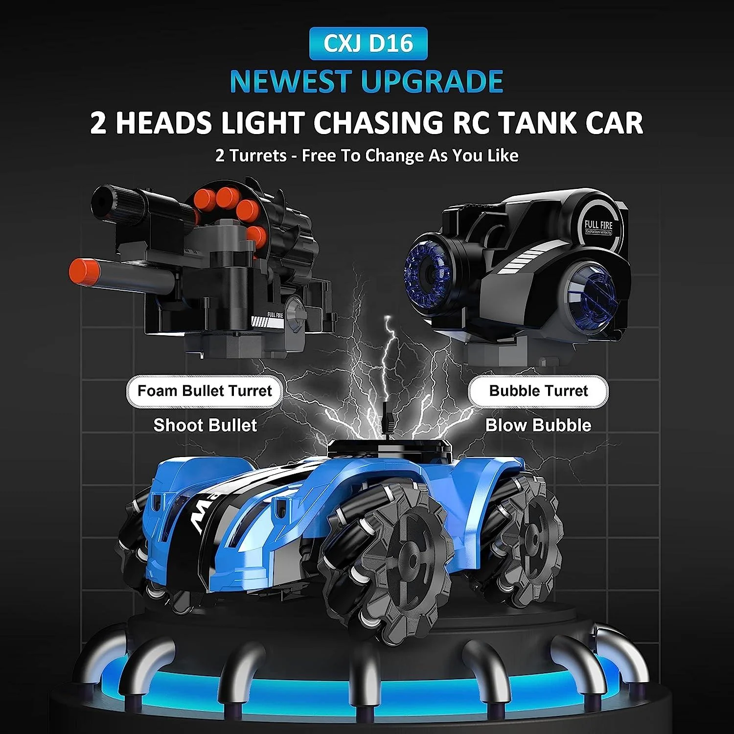 RC Laser Control Multi-functional Bubble & Soft Bullet Shooting Tank - Image 5