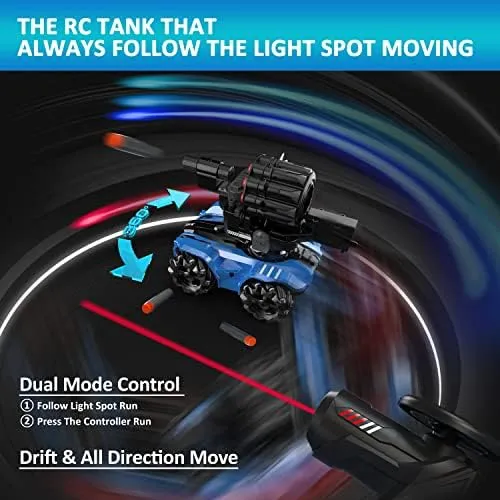 RC Laser Control Multi-functional Bubble & Soft Bullet Shooting Tank - Image 6