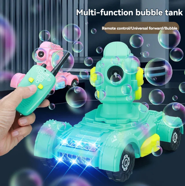 RC Tank Colorful Bubble Machine