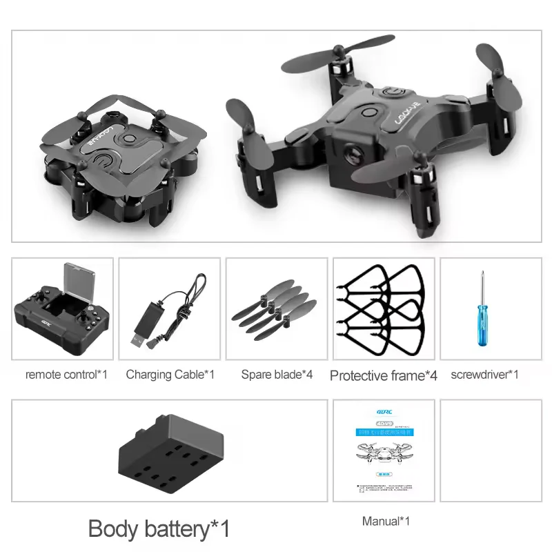 Remote Control Mini Pocket Drone With Light - Image 8