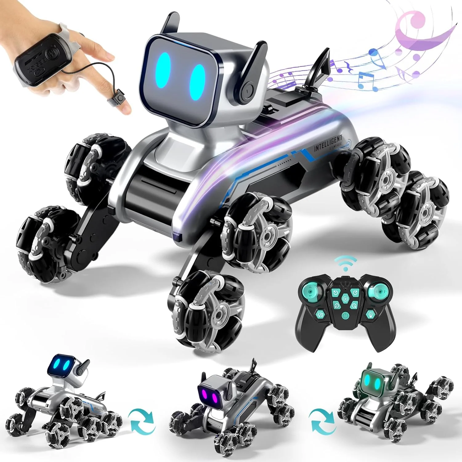 Remote & Watch Control Stunt Spray Robot Dog - Image 5