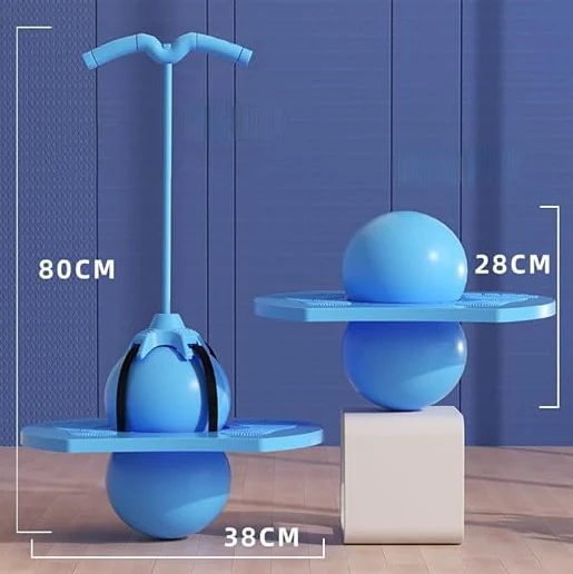 Sports Jumping Fitness Elastic Ball Game - Blue - Image 3